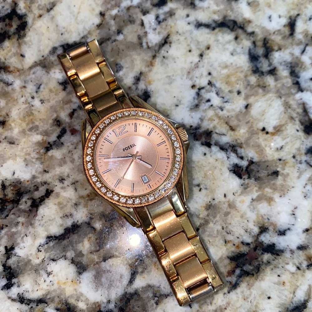 Rose Gold Womens Fossil Watch